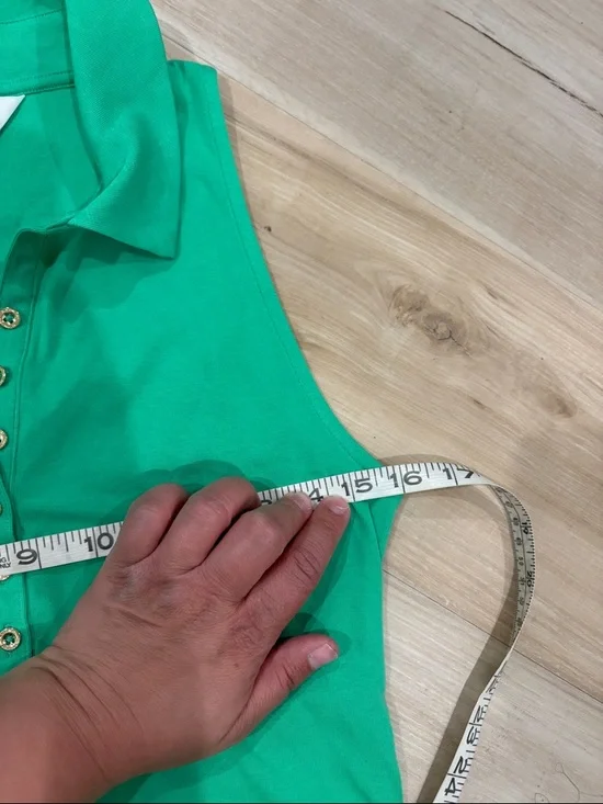 New Lilly Pulitzer Reema Sleeveless Polo Dress Spearmint Green Size Medium - Picture 13 of 13
